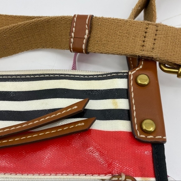 Fossil striped coated canvas crossbody bag - Picture 9 of 11